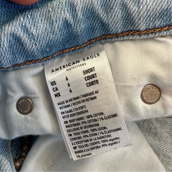 New American Eagle Highest Rise 90s Boyfriend Jeans 4 Short Light Wash - Picture 7 of 9